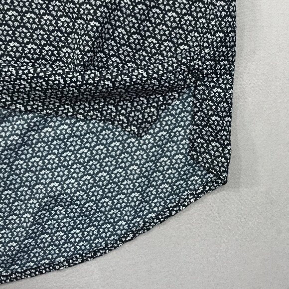 Catherines Top Womens 4X Black White Geometric Button Up Shirt 3/4 Sleeve Blouse - Picture 9 of 14